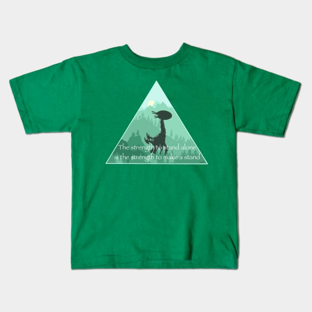 Horizon tallneck silhouette Kids T-Shirt by Silly Sally